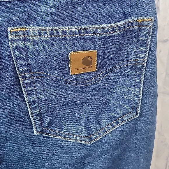 CARHARTT Men's Wide Leg Blue Jeans 44X30 - Picture 10 of 12